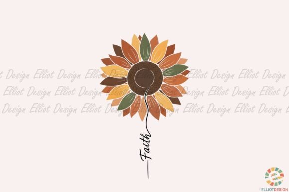 Autumn Sunflower Faith PNG Review for Embroidery Projects