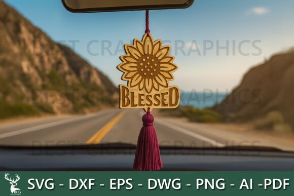 Blessed Sunflower – Car Hanger SVG Review