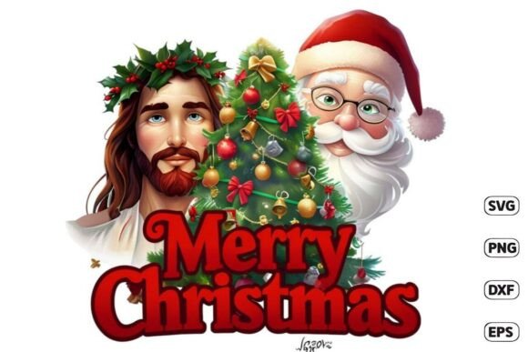 Christmas Tree with Jesus and Santa SVG Review for Real Projects