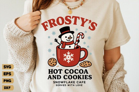 Frosty’s Hot Cocoa SVG: A Boho Christmas Embroidery Gem