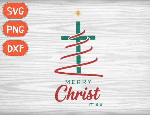 Merry Christmas Cross Tree SVG: A Faith-Filled Embroidery Design for the Season
