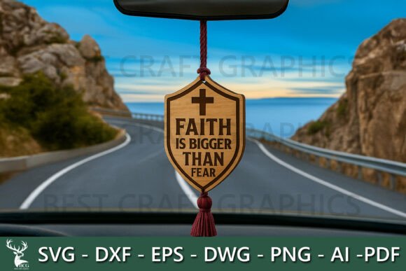 Reviewing Faith Is Bigger – Laser Cut Car Hanger for Real Embroidery Projects
