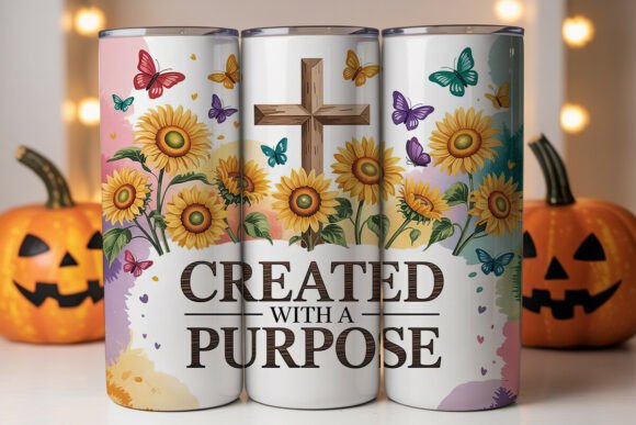 Sunflower Cross Faith Tumbler Wrap Design Review